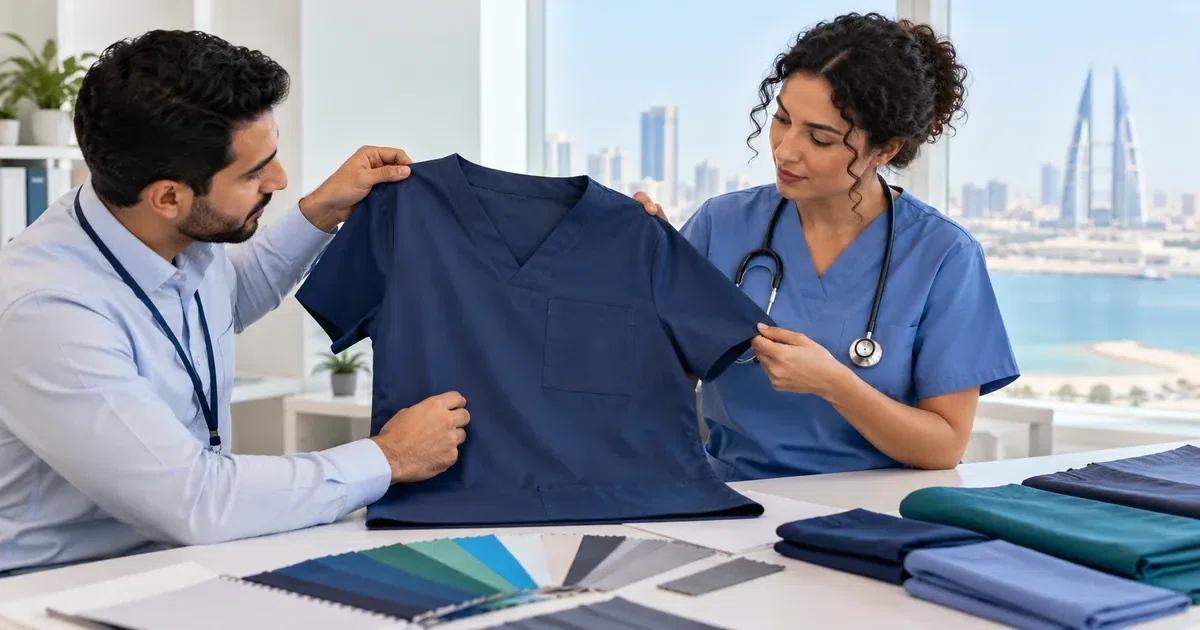 Illustrative garment review and branding approval for bahrain