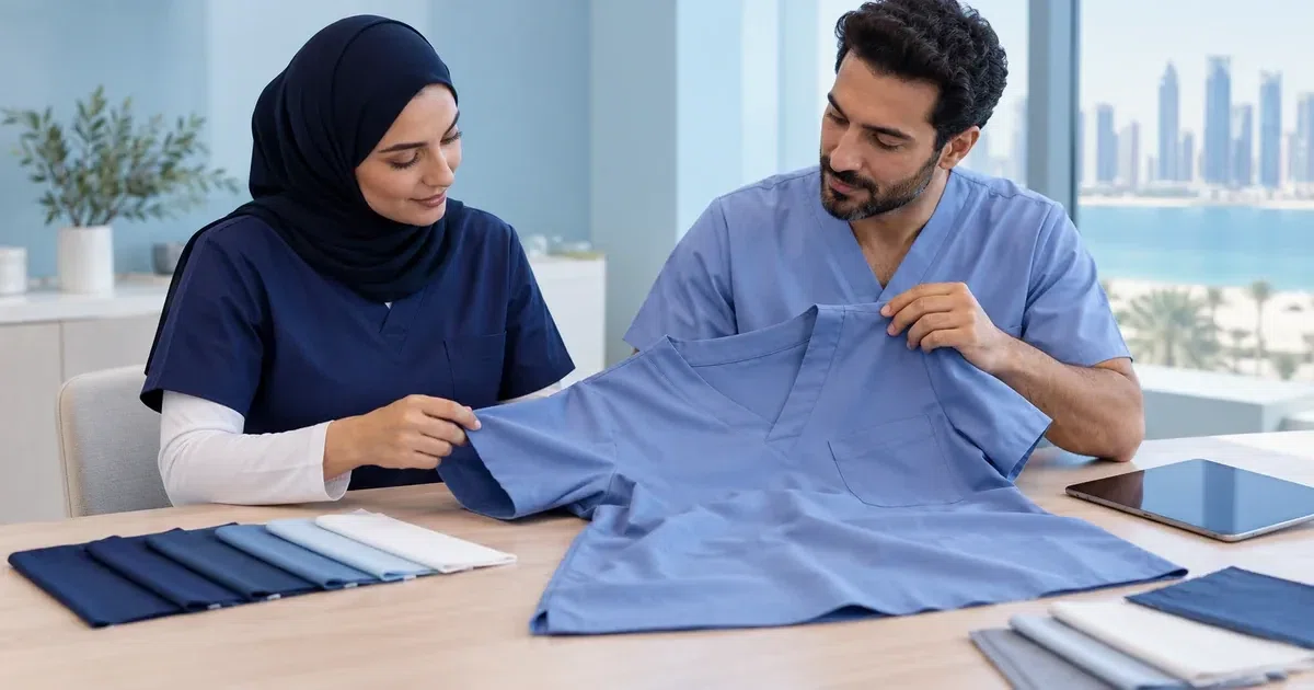 Illustrative garment review and branding approval for qatar